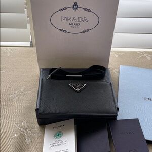 Brand New Prada Saffiano leather card holder